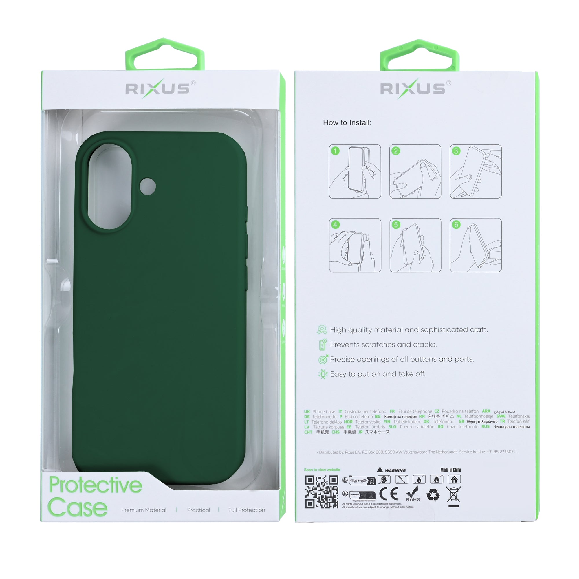 Rixus Soft TPU Phone Case With MagSafe For Apple iPhone 17 Dark Green