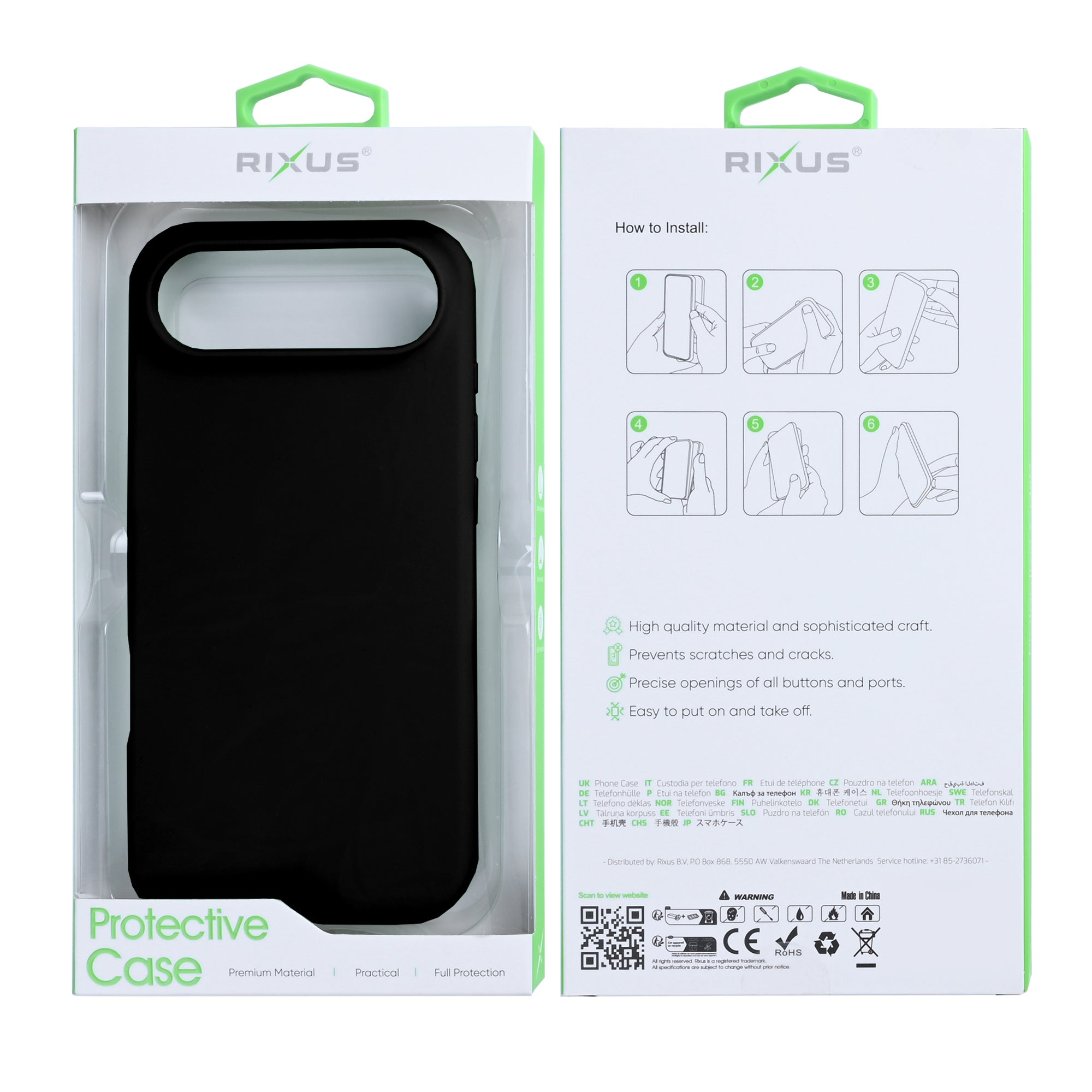 Rixus Soft TPU Phone Case With MagSafe For Apple iPhone 17 Air Black