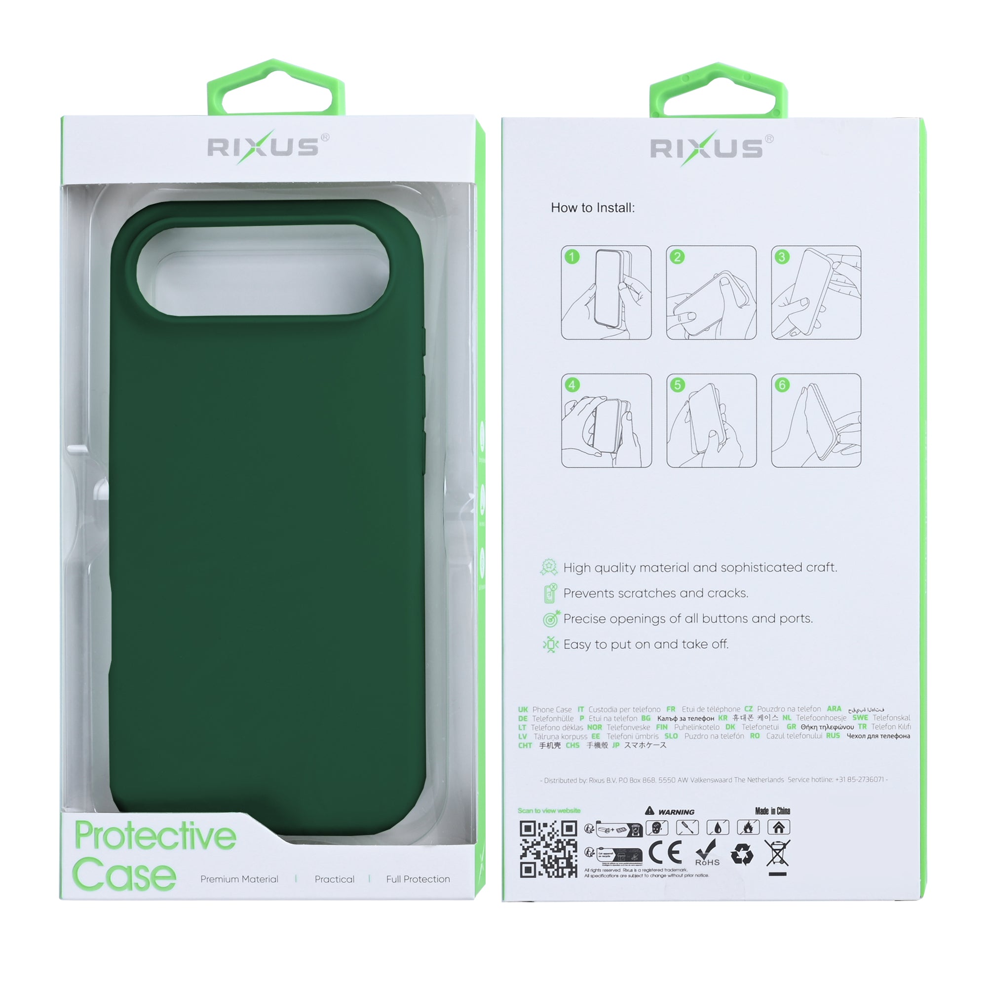 Rixus Soft TPU Phone Case With MagSafe For Apple iPhone 17 Air Dark Green