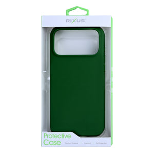 Rixus Soft TPU Phone Case With MagSafe Compatible For Apple iPhone 17 Pro Max Dark Green