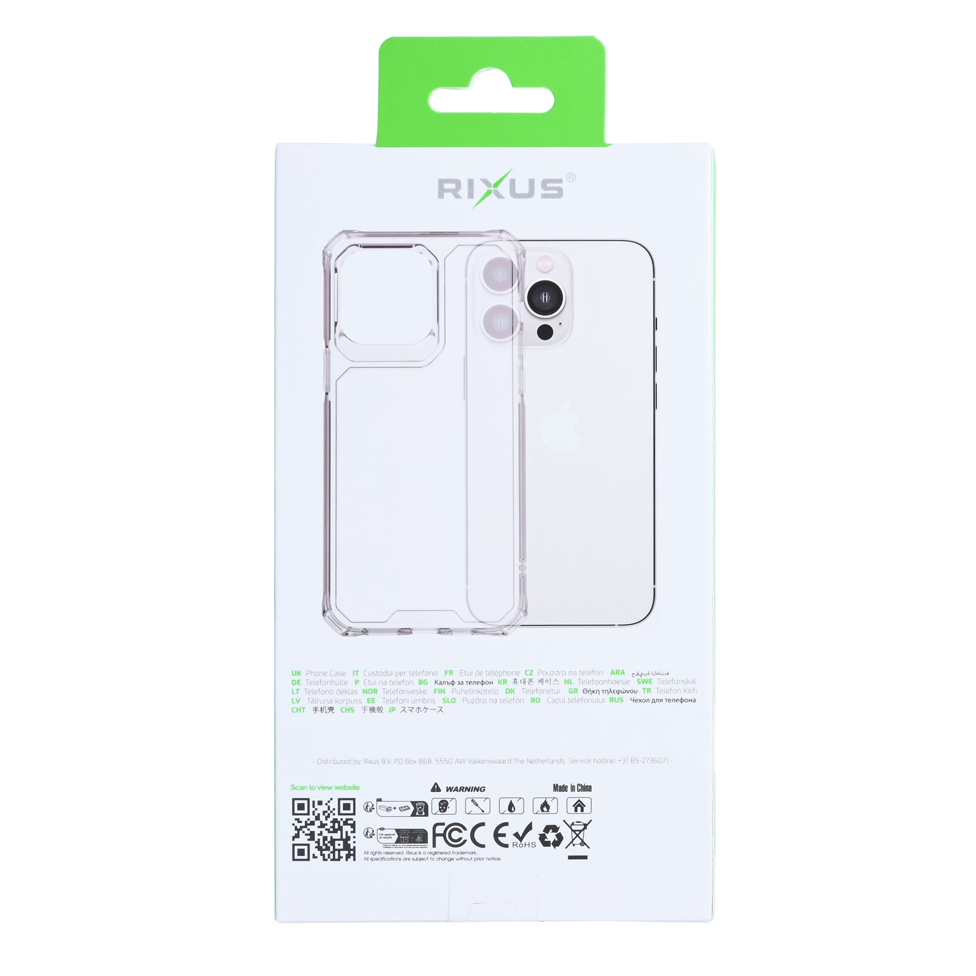 Rixus Armor-X Anti Shock Case For Apple iPhone 17 Pro Transparant
