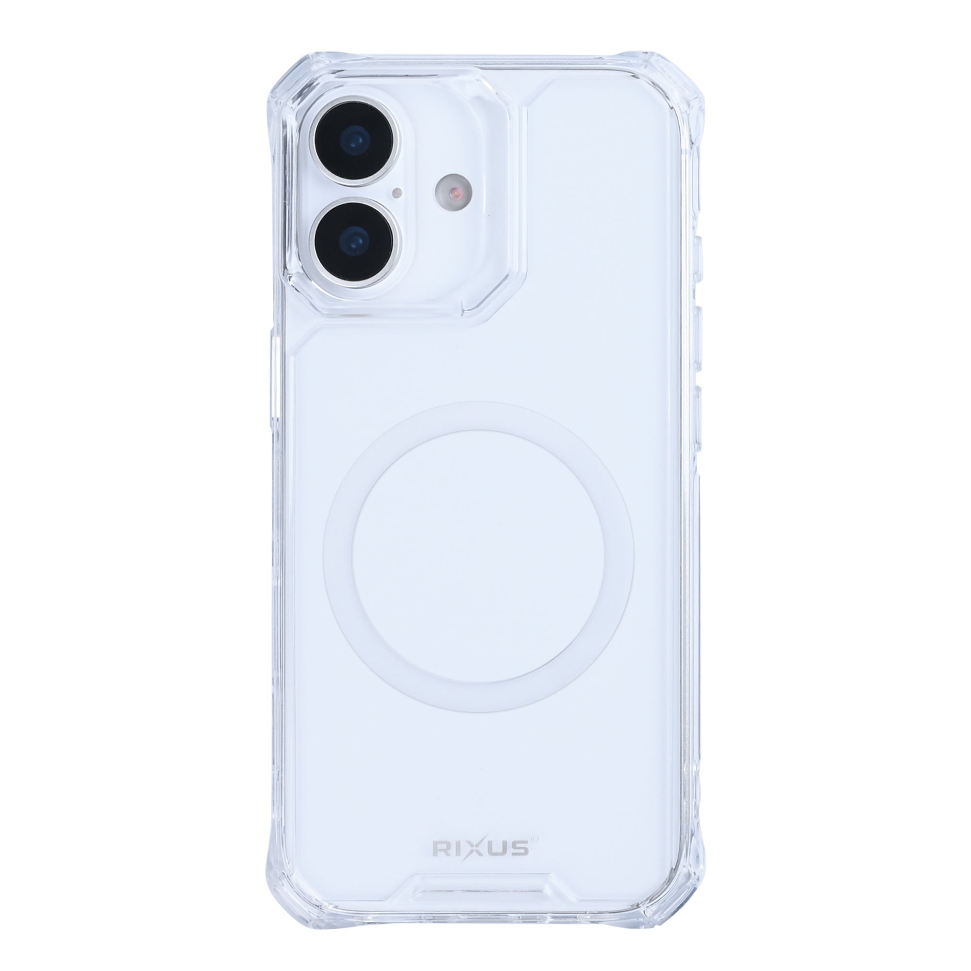 Rixus Armor-X Anti Shock Case With MagSafe Compatible For Apple iPhone 17 Transparent