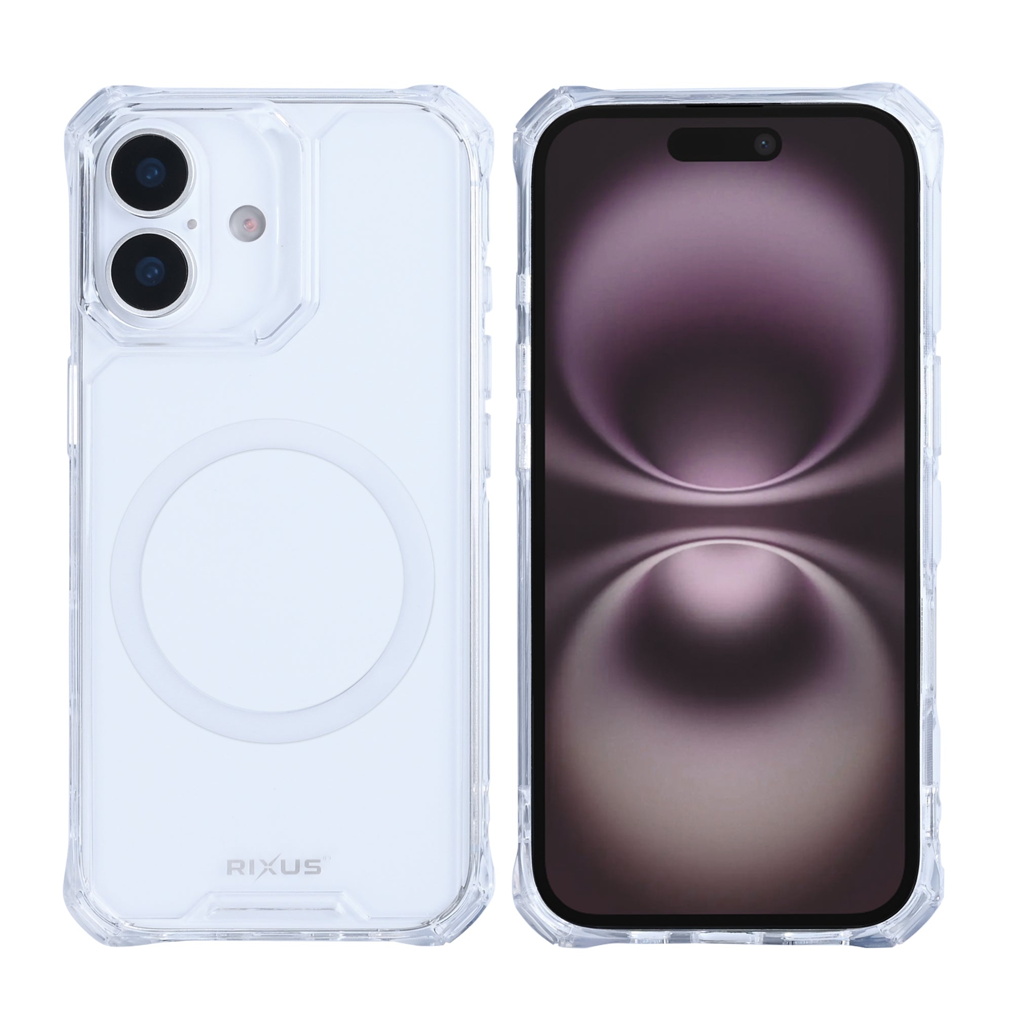 Rixus Armor-X Anti Shock Case With MagSafe For Apple iPhone 17 Transparent