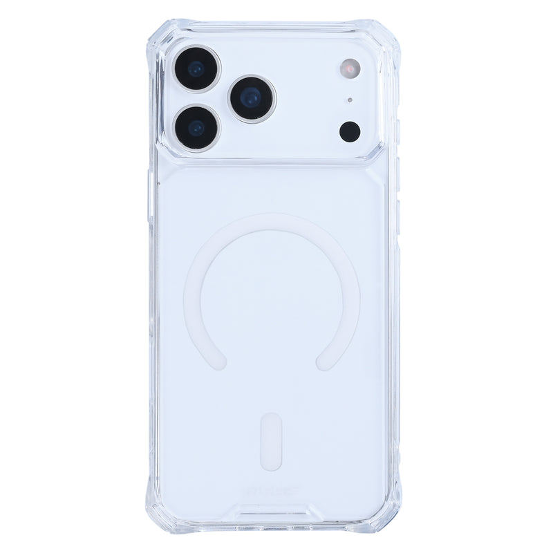 Rixus Armor-X Anti Shock Case With MagSafe Compatible For Apple iPhone 17 Pro Max Transparent