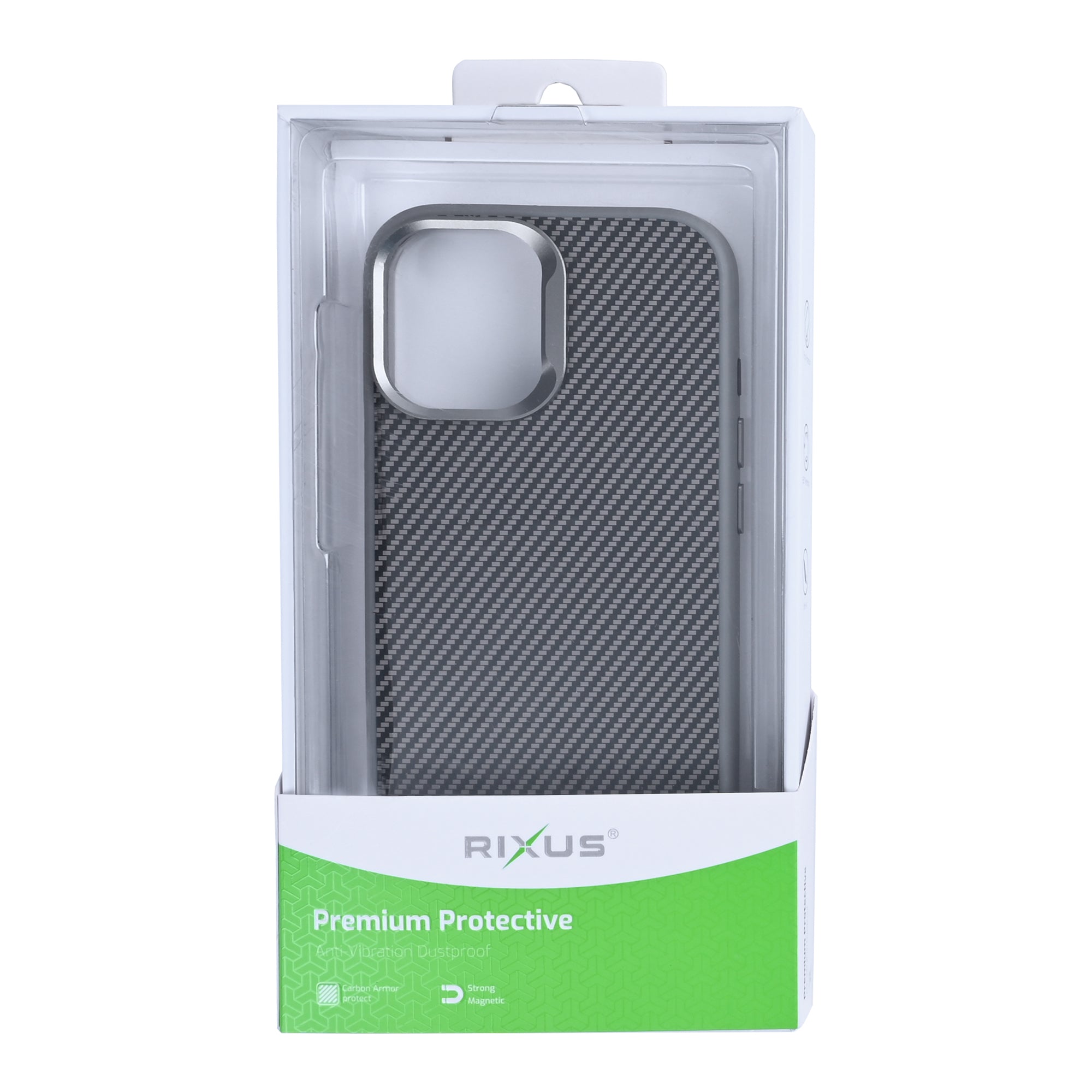 Rixus Mag Carbon With MagSafe For Apple iPhone 17 Titanium Grey