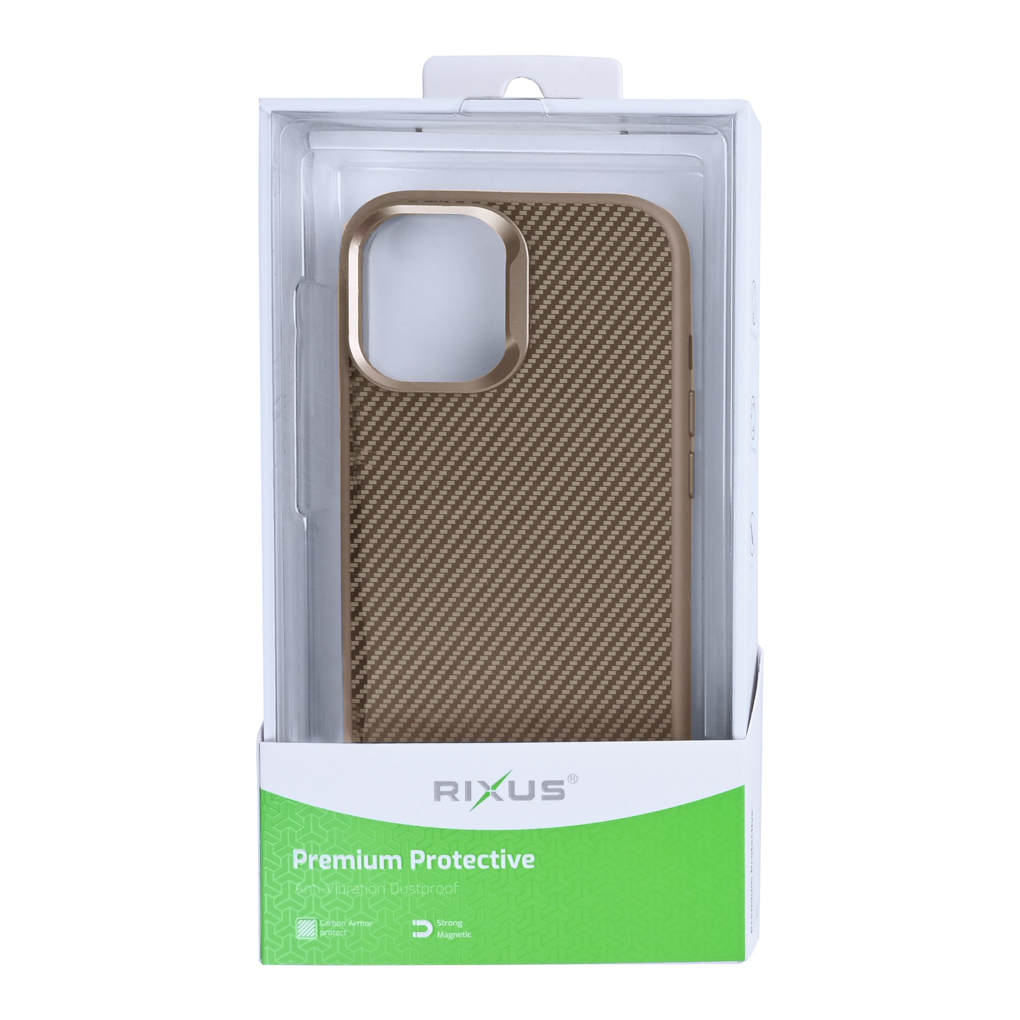 Rixus Mag Carbon With MagSafe For Apple iPhone 17 Brown