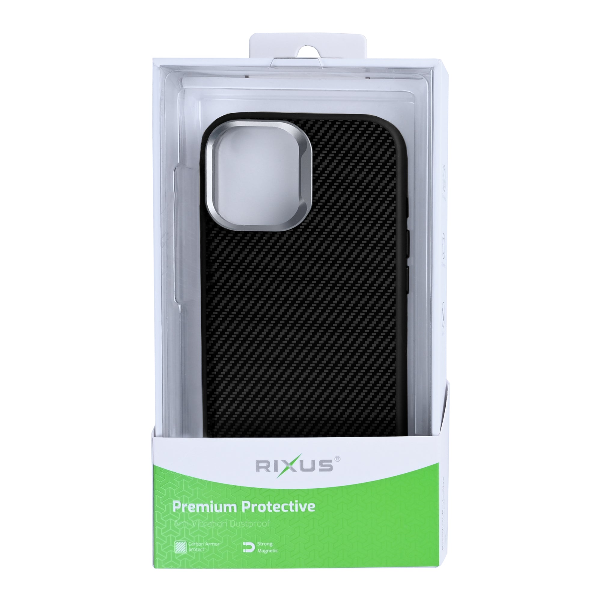 Rixus Mag Carbon With MagSafe For Apple iPhone 17 Titanium Black