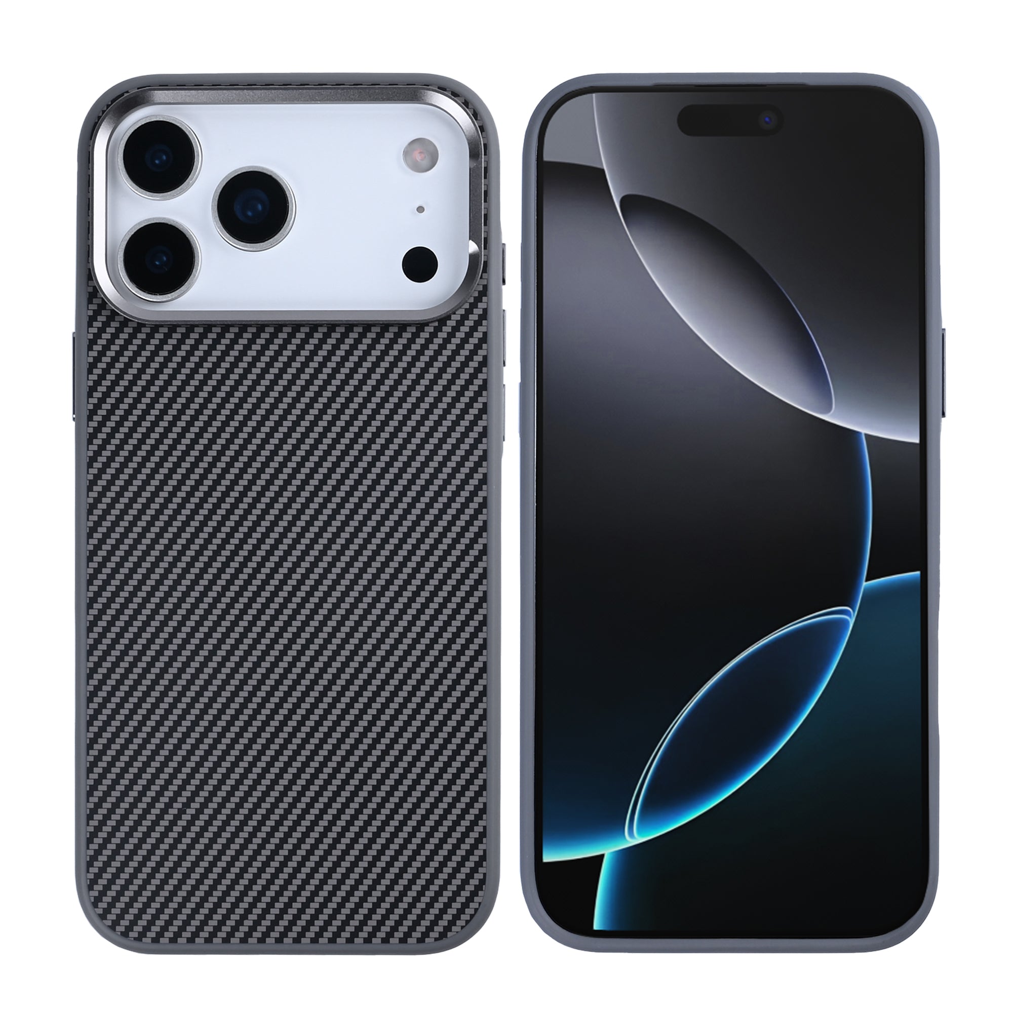 Rixus Mag Carbon With MagSafe For Apple iPhone 17 Pro Titanium Grey