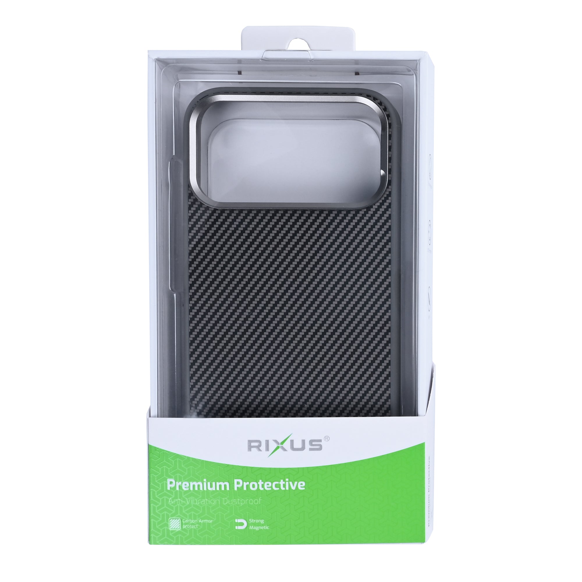 Rixus Mag Carbon With MagSafe For Apple iPhone 17 Pro Titanium Grey