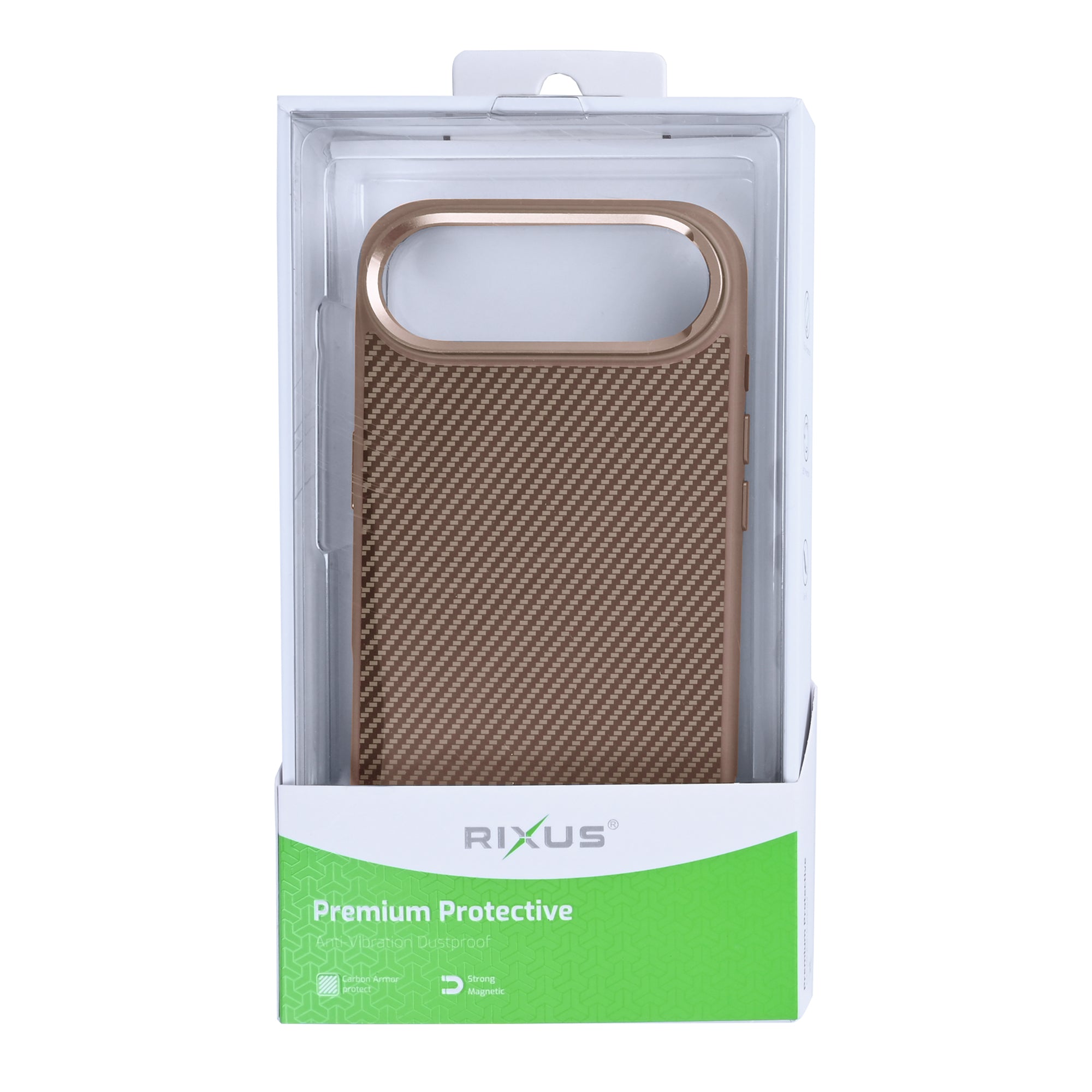 Rixus Mag Carbon With MagSafe For Apple iPhone 17 Air Brown