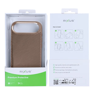 Rixus Mag Carbon With MagSafe Compatible For Apple iPhone 17 Air Brown