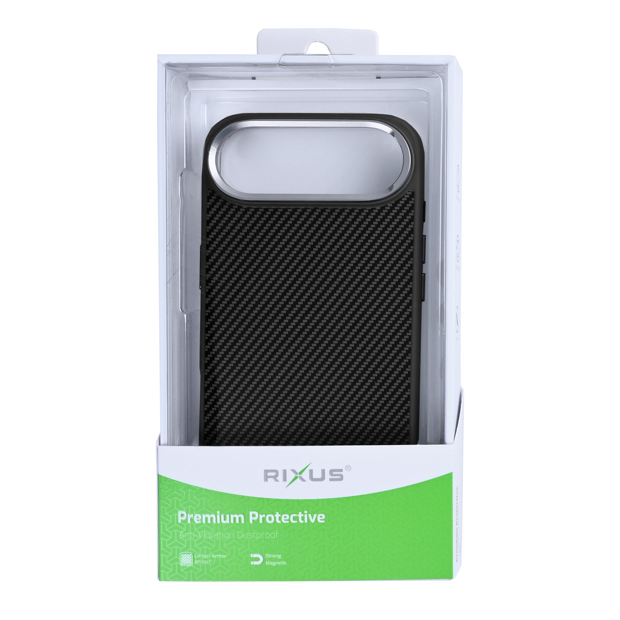 Rixus Mag Carbon With MagSafe For Apple iPhone 17 Air Titanium Black