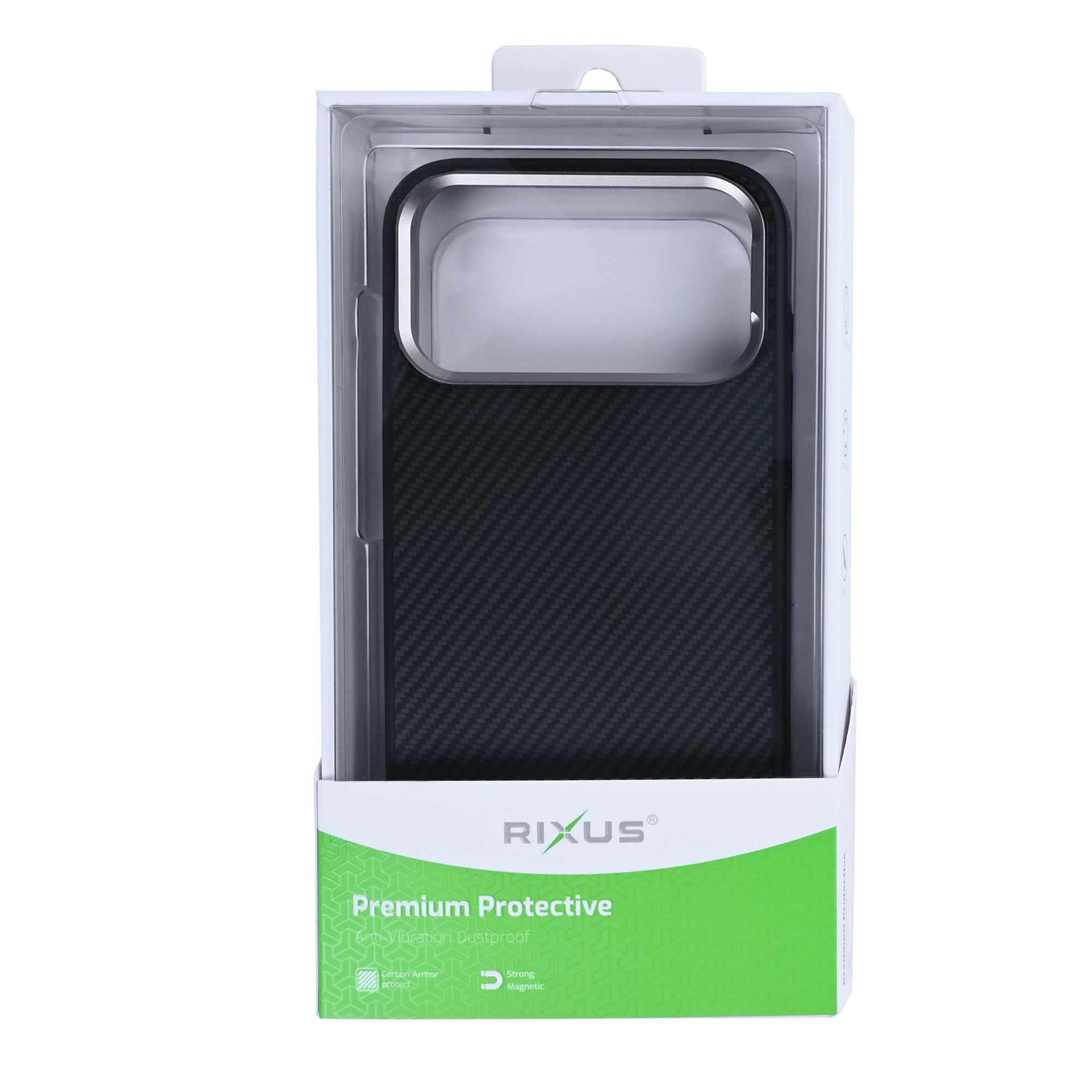 Rixus Mag Carbon With MagSafe For Apple iPhone 17 Pro Max Titanium Black