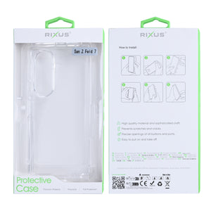 Rixus Anti-Burst Case For Samsung Galaxy Z Fold 7 Transparent