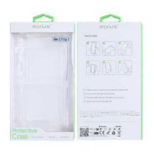Rixus Anti-Burst Case For Samsung Galaxy Z Flip 7 Transparent