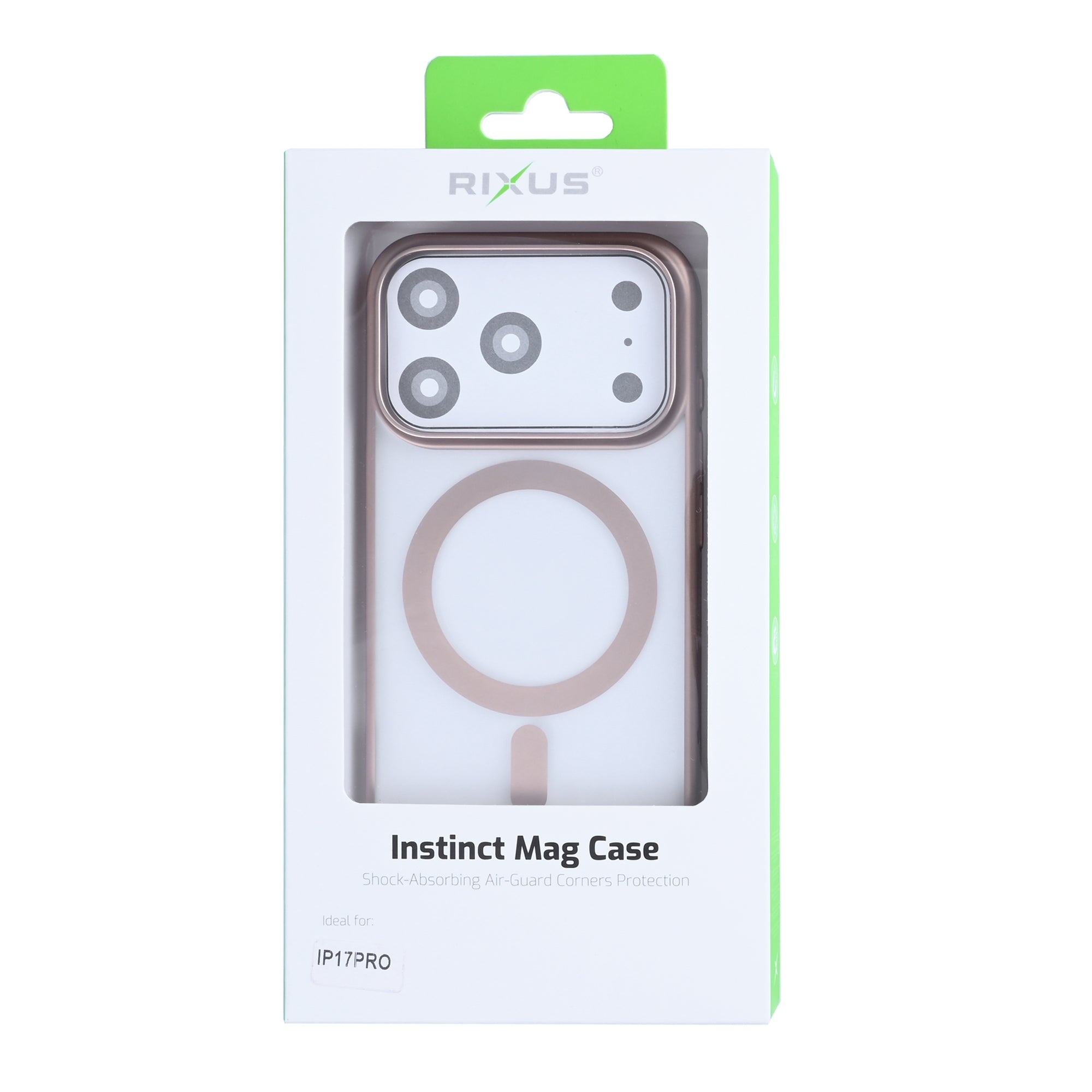 Rixus Instinct Mag Case For Apple iPhone 17 Pro Desert Titanium