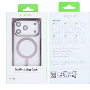 Rixus Instinct Mag Case For Apple iPhone 17 Pro Desert Titanium
