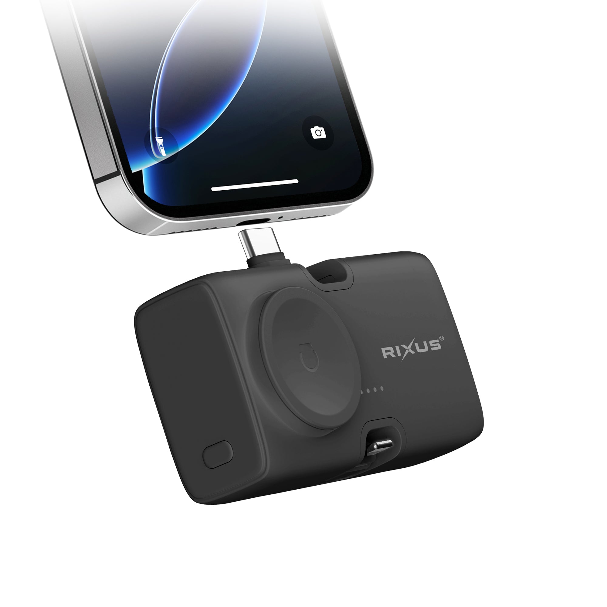 Rixus RXPB13B Mini Click-On 3 in 1 Powerbank 4.500mAh Black