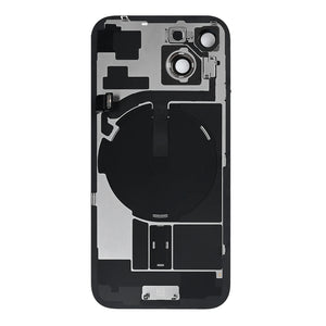 For Apple iPhone 15 Back Glass With NFC, Enlarged Camera Frame Black Pulled
