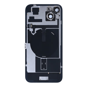 For iPhone 15 Plus Extra Glass With NFC, Enlarged Camera Frame Pink Pulled