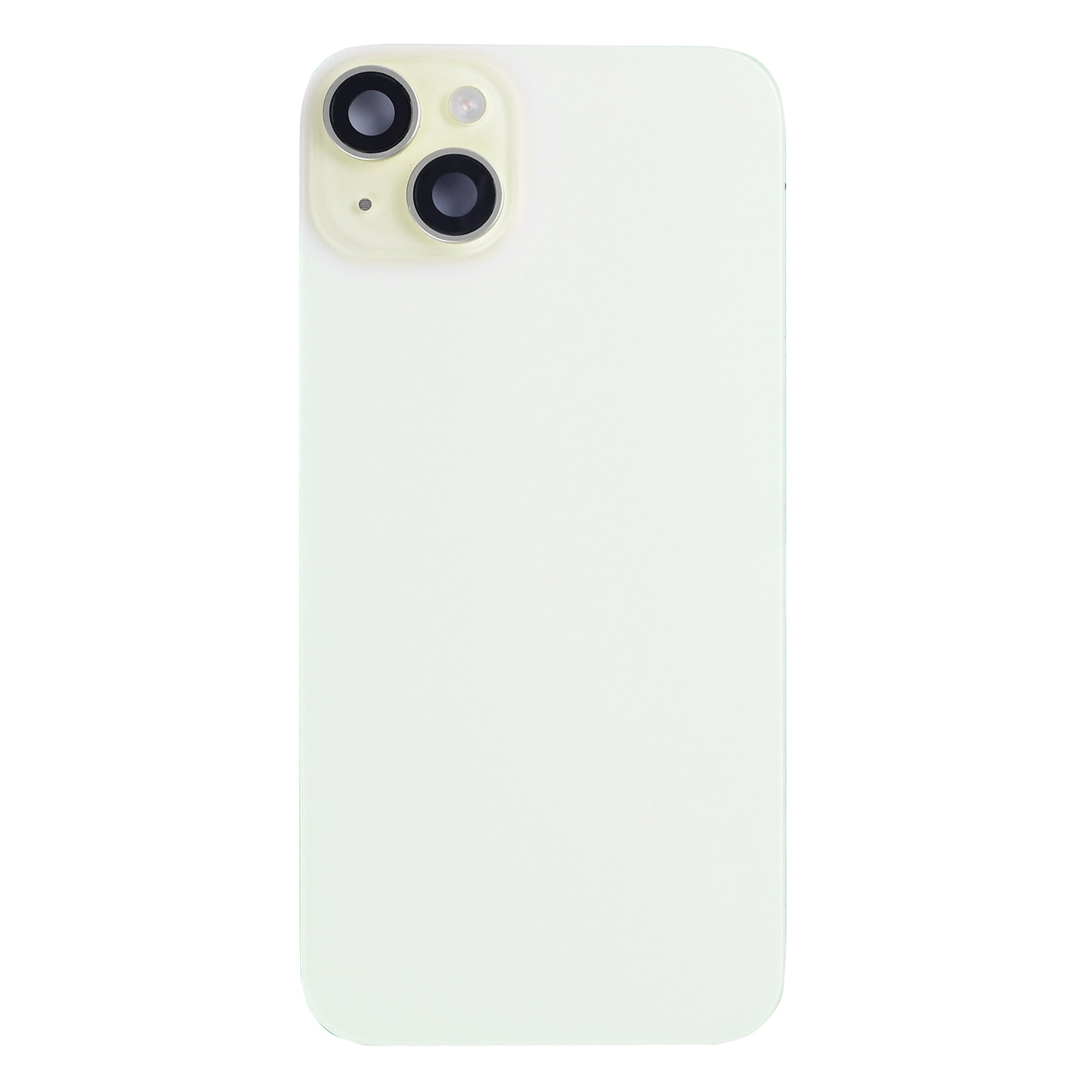 For iPhone 15 Plus Extra Glass With NFC, Enlarged Camera Frame Yellow Pulled
