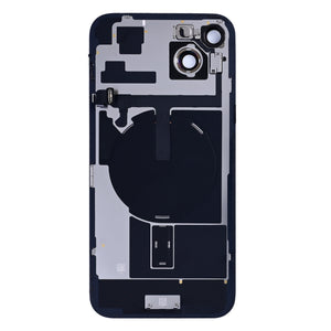 For iPhone 15 Plus Extra Glass With NFC, Enlarged Camera Frame Yellow Pulled