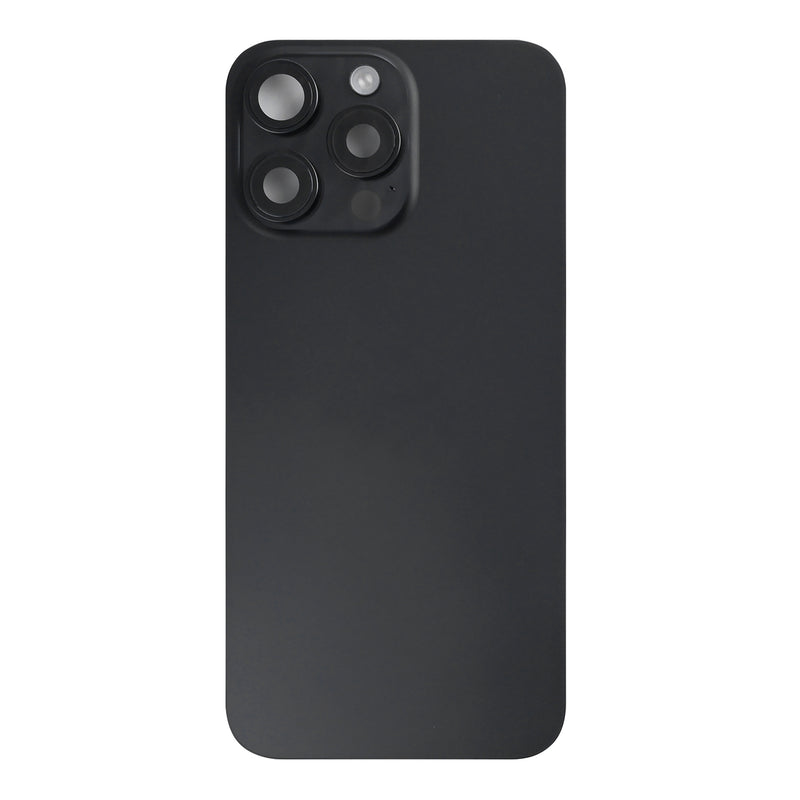 For Apple iPhone 15 Pro Back Glass With NFC, Enlarged Camera Frame Black Titanium Pulled