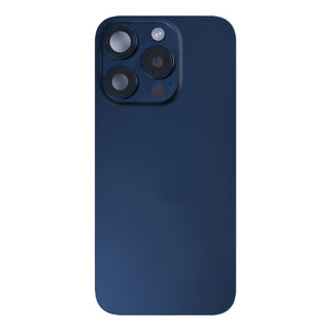 For iPhone 15 Pro Extra Glass With NFC, Enlarged Camera Frame Blue Titanium Pulled