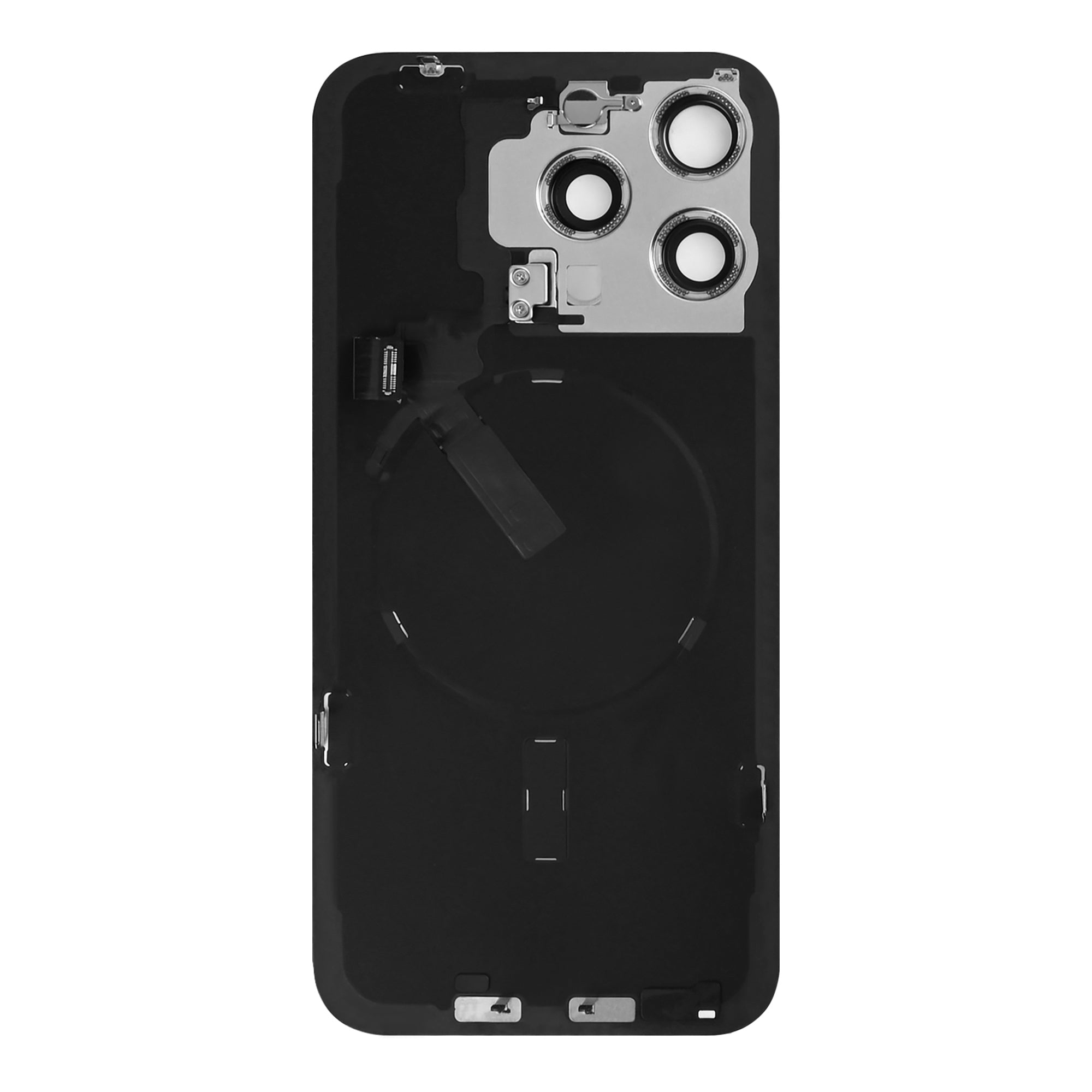 For Apple iPhone 15 Pro Max Back Glass With NFC, Enlarged Camera Frame Blue Titanium Pulled