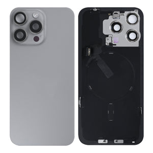For iPhone 15 Pro Max Extra Glass With NFC, Enlarged Camera Frame Natural Titanium Pulled