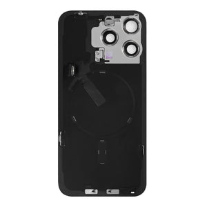For Apple iPhone 15 Pro Max Back Glass With NFC, Enlarged Camera Frame White Titanium Pulled