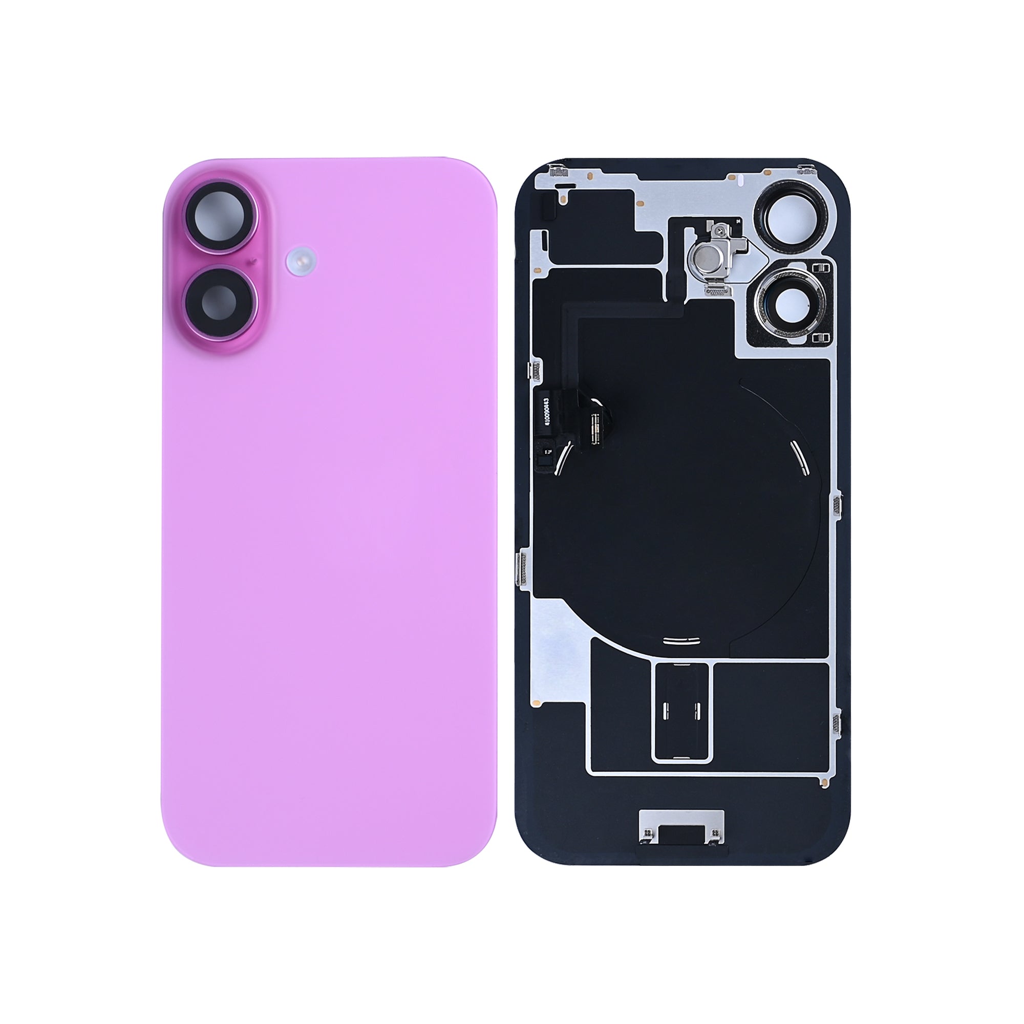 For iPhone 16 Extra Glass With NFC, Enlarged Camera Frame Pink Pulled