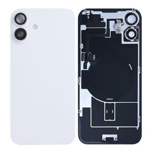 For iPhone 16 Plus Extra Glass With NFC, Enlarged Camera Frame White Pulled