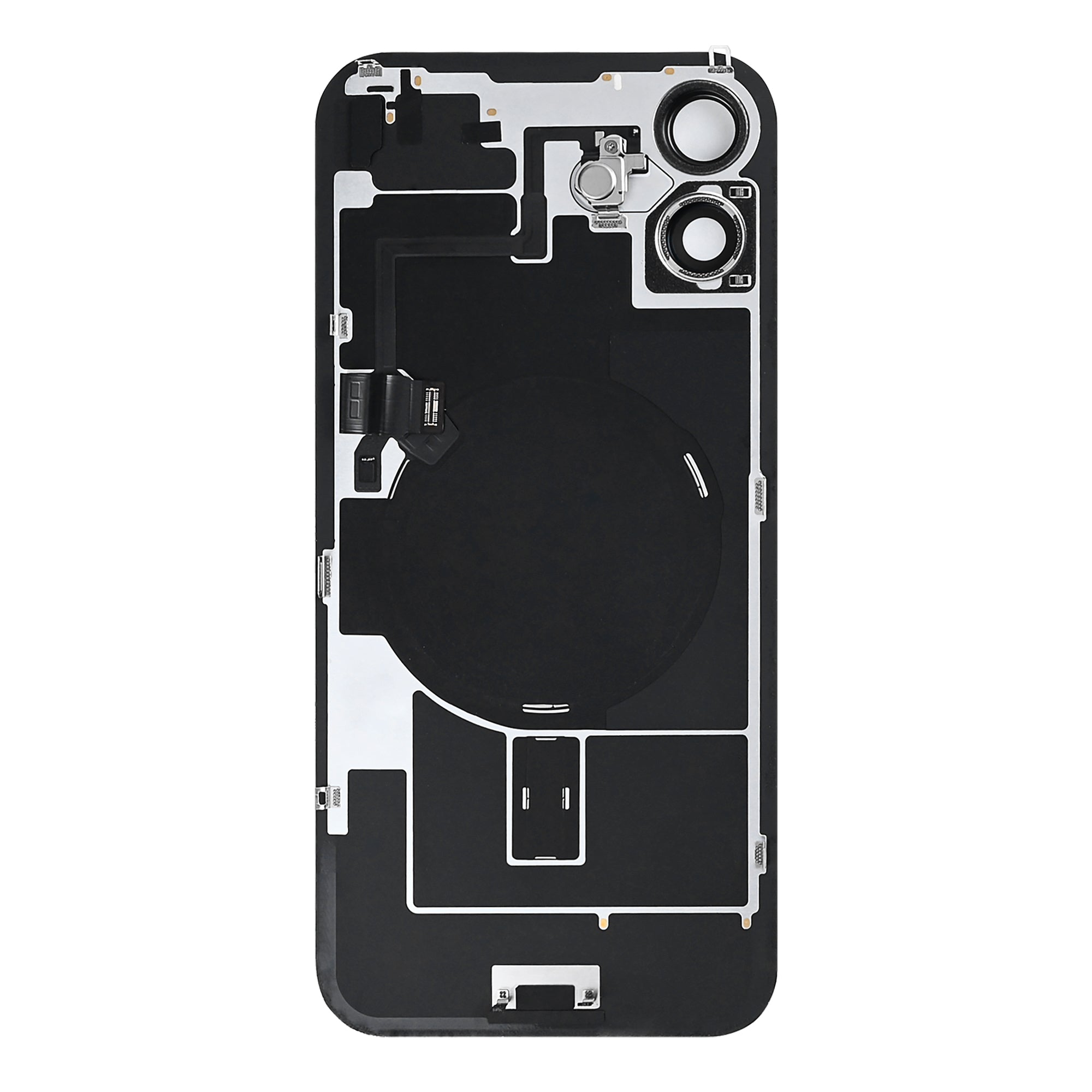 For Apple iPhone 16 Plus Back Glass With NFC, Enlarged Camera Frame Pink Pulled