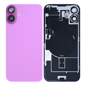 For iPhone 16 Plus Extra Glass With NFC, Enlarged Camera Frame Pink Pulled