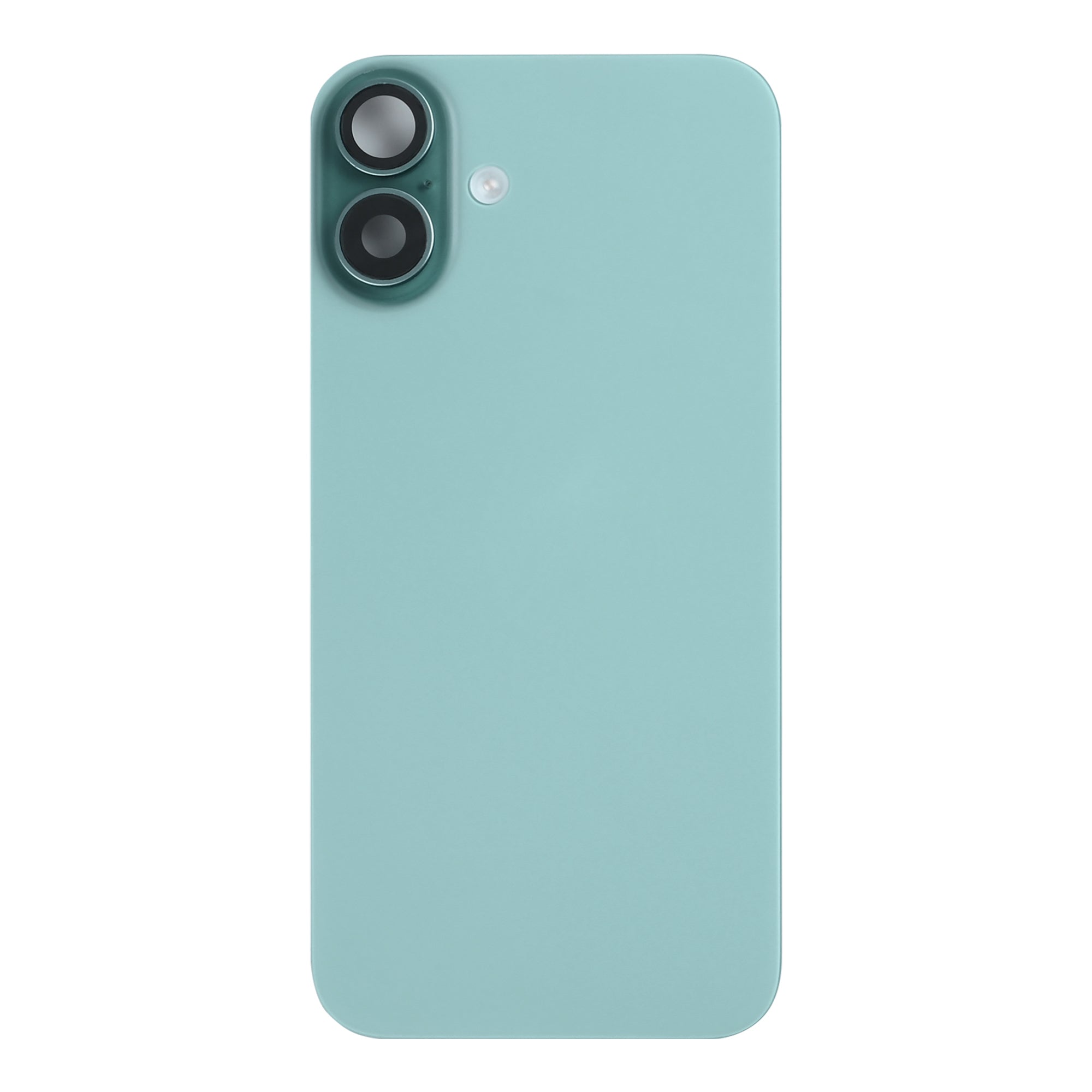 For Apple iPhone 16 Plus Back Glass With NFC, Enlarged Camera Frame Teal Pulled