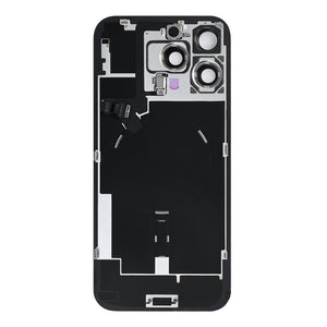For Apple iPhone 16 Pro Max Back Glass With NFC, Enlarged Camera Frame Black Titanium Pulled