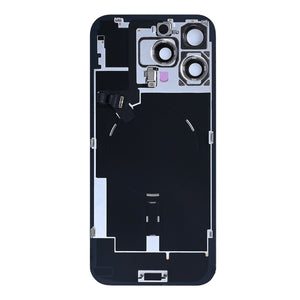 For Apple iPhone 16 Pro Max Back Glass With NFC, Enlarged Camera Frame White Titanium Pulled