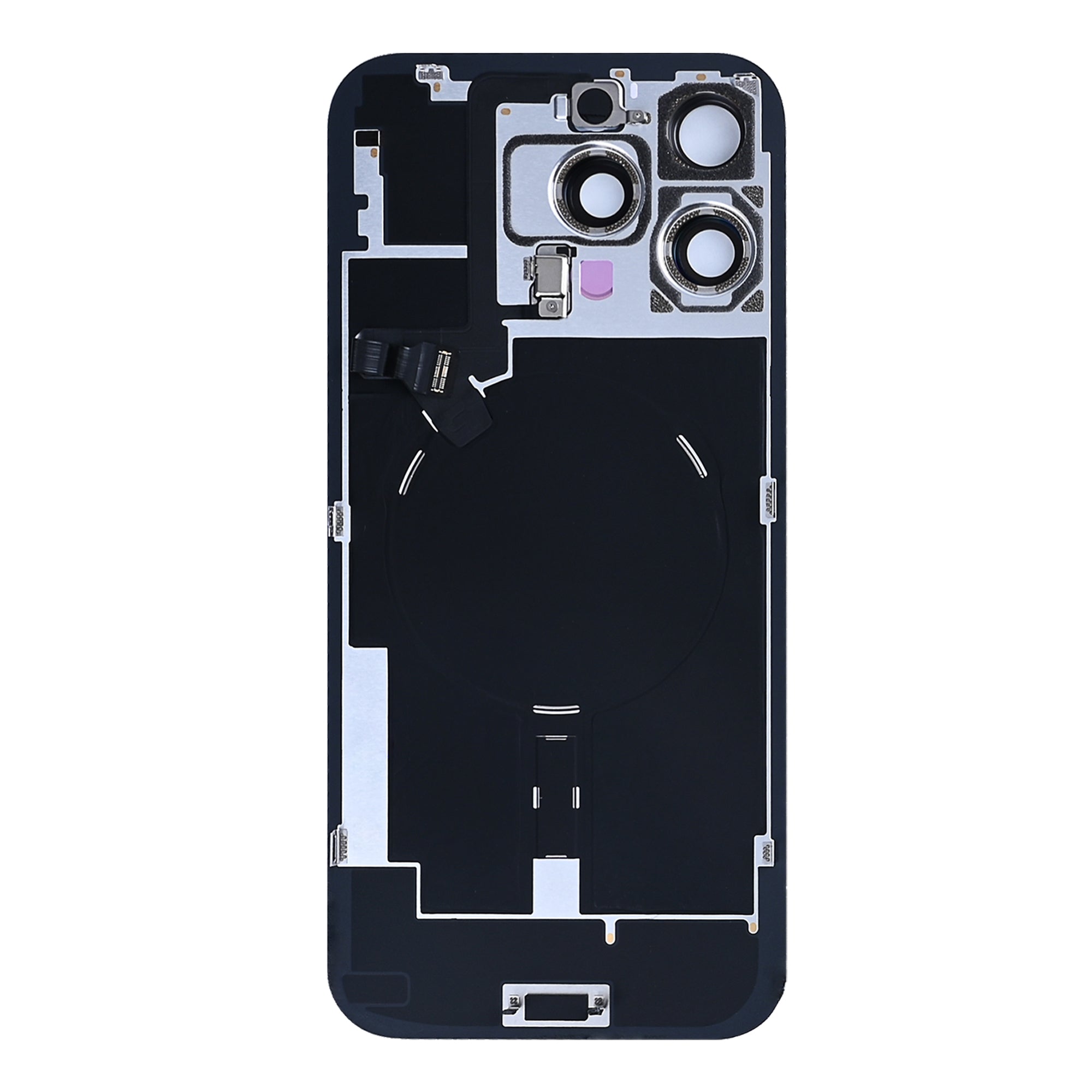 For iPhone 16 Pro Max Extra Glass With NFC, Enlarged Camera Frame White Titanium Pulled
