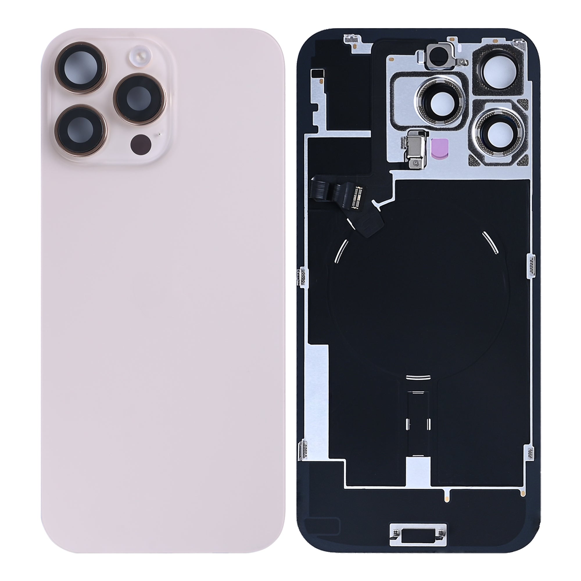 For iPhone 16 Pro Max Extra Glass With NFC, Enlarged Camera Frame Desert Titanium Pulled