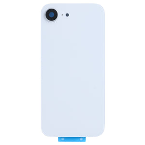 For Apple iPhone 16e Back Glass Without NFC, Enlarged Camera Frame White Compatible