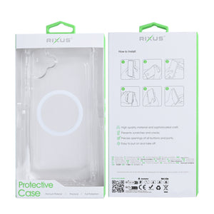 Rixus Anti-Burst Case With MagSafe Compatible For Samsung Galaxy A07 Transparent