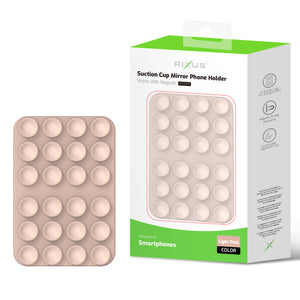 Rixus RXPH40 Suction Cup Mirror Phone Holder Light Pink