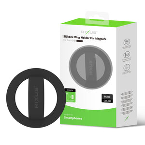 Rixus RXPH50B Silicone Ring Holder For Magsafe Black