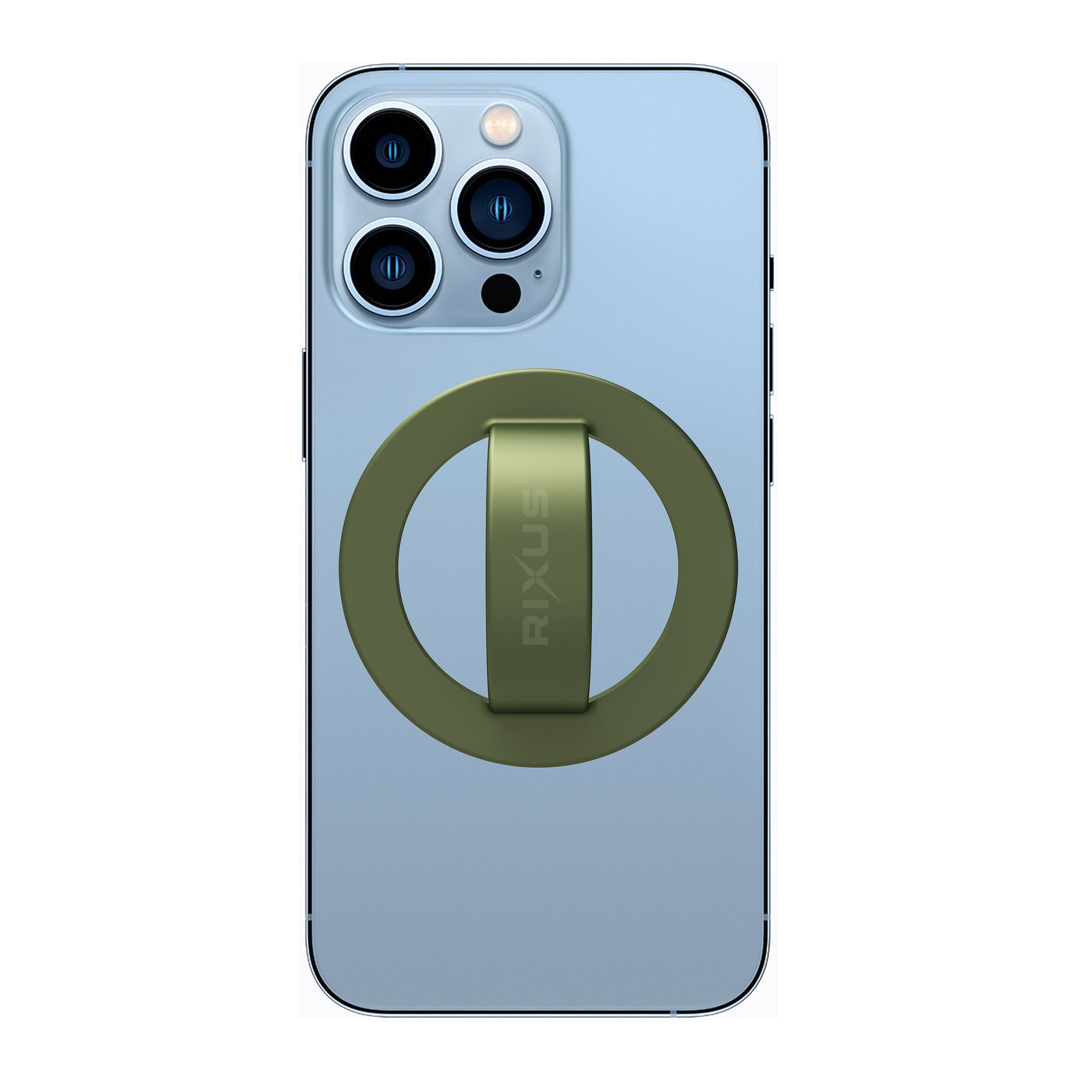 Rixus RXPH50D Silicone Ring Holder For Magsafe Dark Green