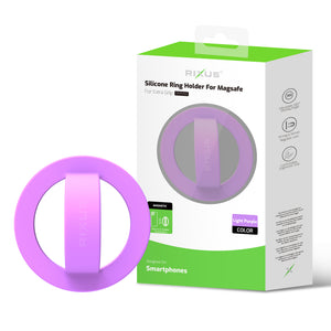Rixus RXPH50LP Silicone Ring Holder For MagSafe Compatible Light Purple