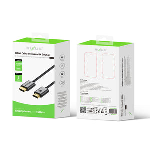 Rixus RXHU12 HDMI Cable Premium 8K 2m Space Gray
