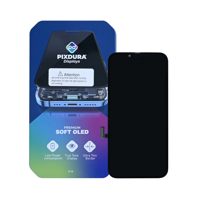 PIXDURA For iPhone 13 Display And Digitizer Soft-OLED (Run Diagnostics)