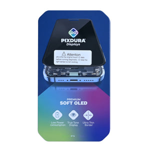 PIXDURA For Apple iPhone 14 Display And Digitizer Soft-OLED (Run Diagnostics) (60Hz)