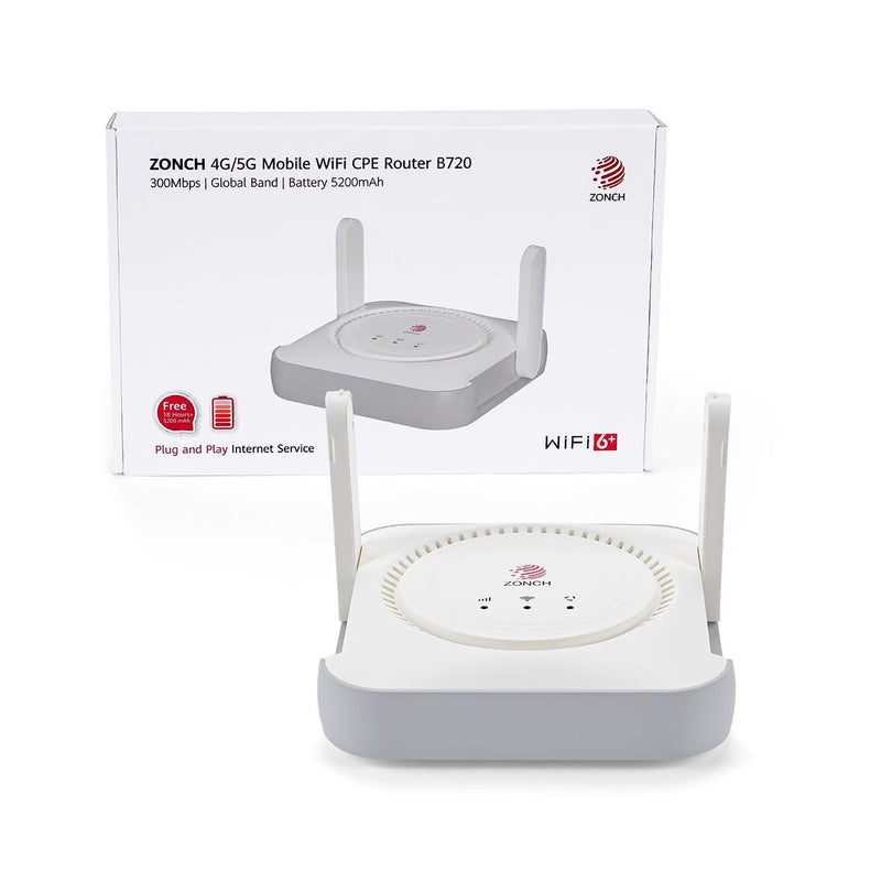 ZONCH B720 4G And 5G Mobile WiFi CPE Router White